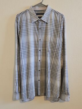 32 Bar Blues Gray Plaid Button-Down Shirt - XXL